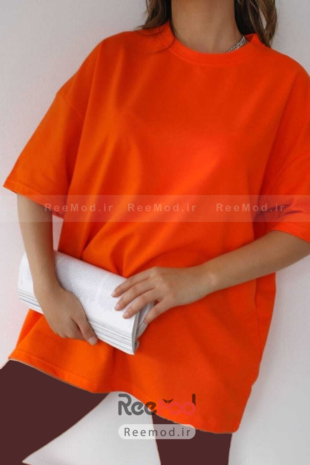 تیشرت اسپرت سایز بزرگ نارنجی برند JAKARLI
