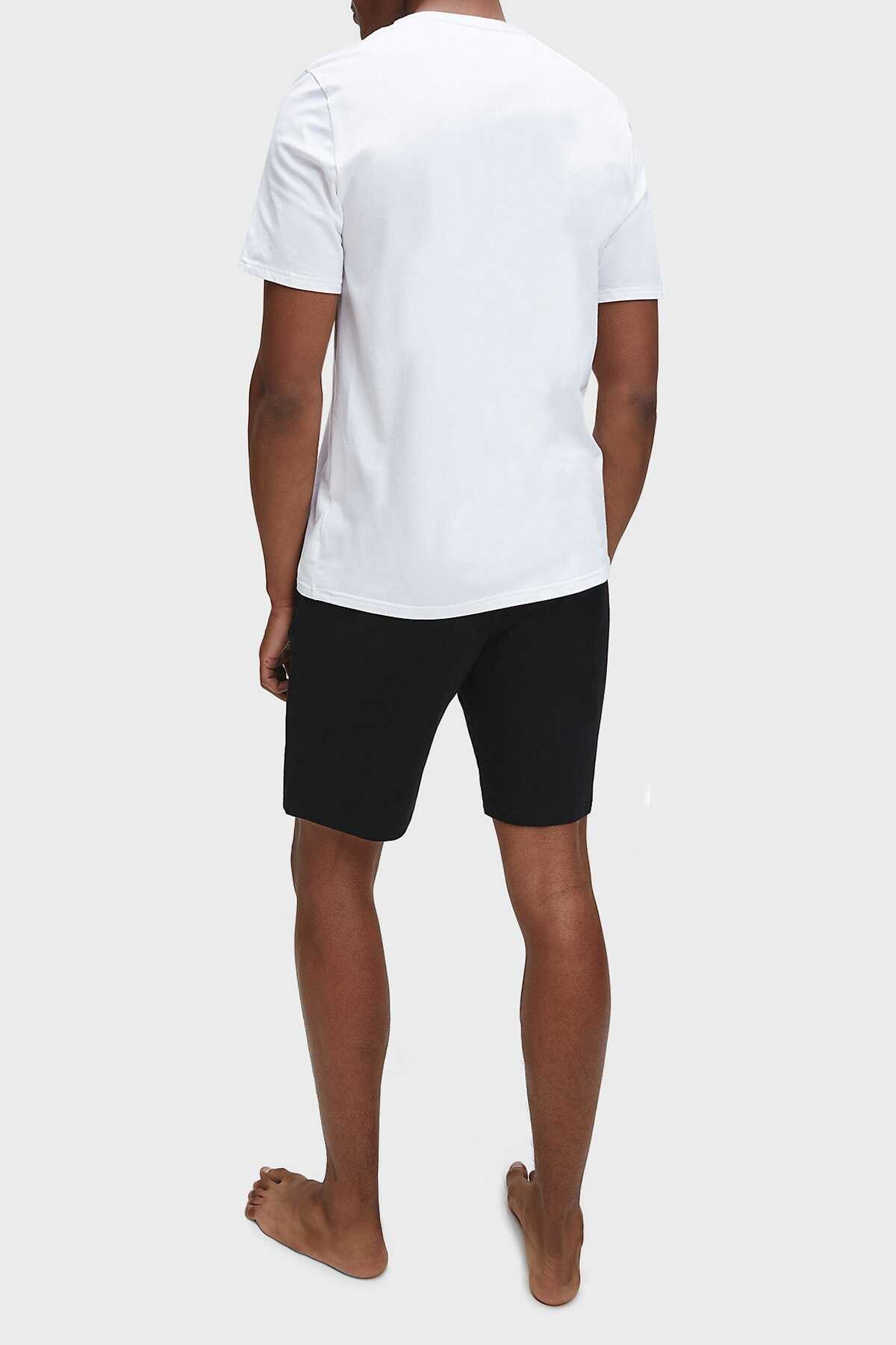 تیشرت یقه گرد چاپ دار مردانه سفید برند Calvin Klein