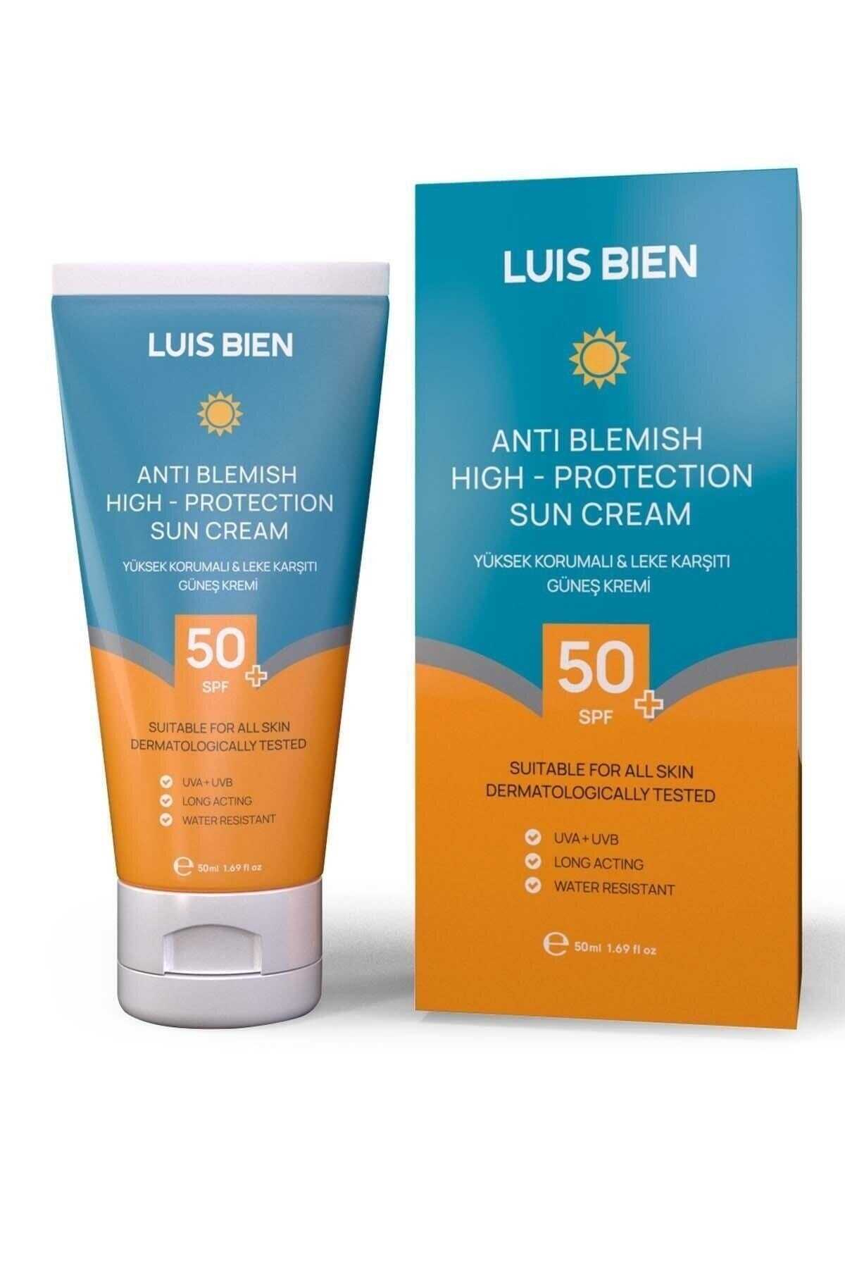 کرم ضدآفتاب ضد لک SPF 50 مناسب پوست های خشک 50 میل برند Luis Bien