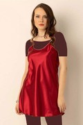 لباس خواب زنانه ساتن بندی قرمز  برند Miorre 