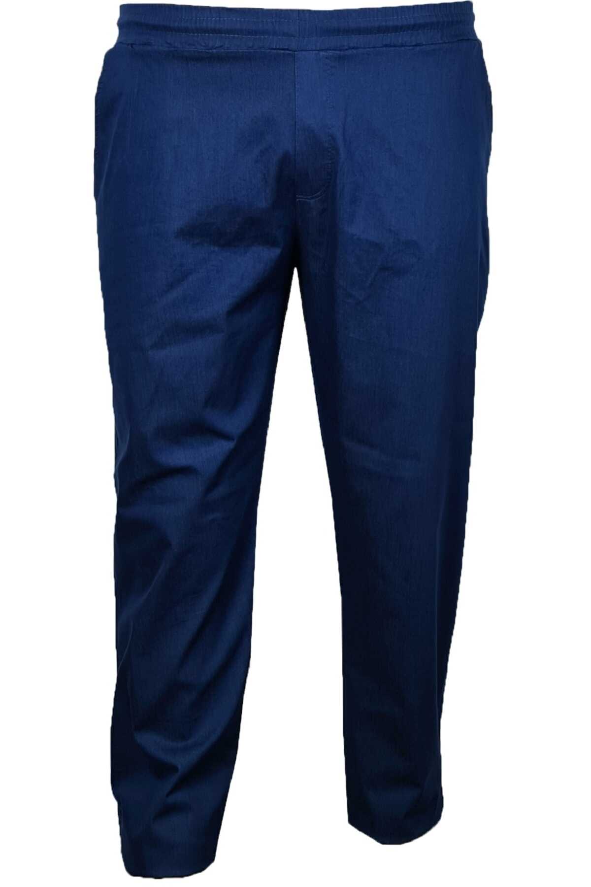شلوار جین سایز بزرگ کمر کش جیب دار مردانه آبی کاربنی برند Lifeguard 