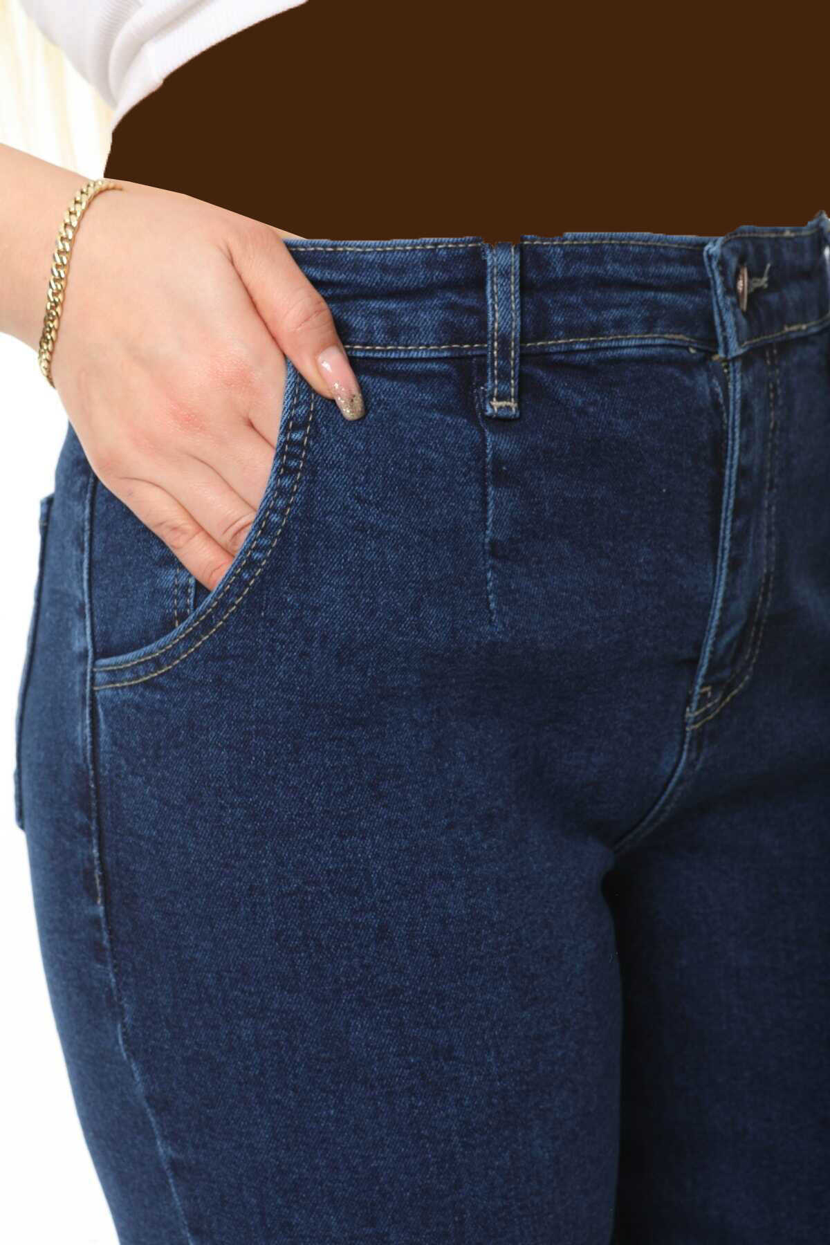 شلوار جین زنانه سایز بزرگ آبی برند CEDY DENIM