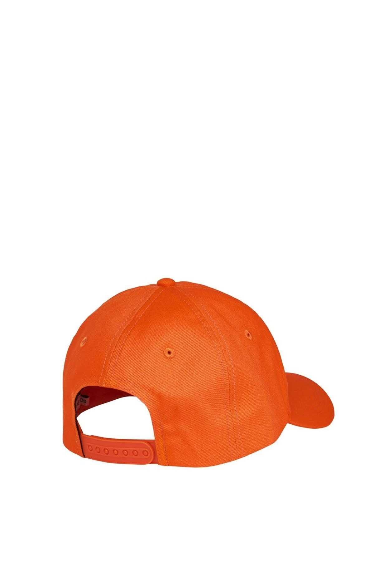 کلاه کپ طرح دار مردانه نارنجی برند Calvin Klein 