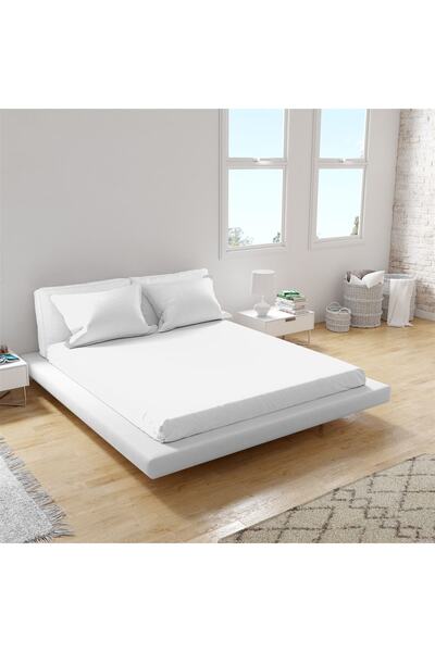 ست روتختی - روبالشی دو نفره سفید برند GoldCotton 