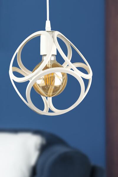 لوستر آویز مدرن مدل دایره تک شعله سفید برند Begüsa 