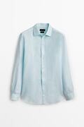پیراهن زنانه یقه کلاسیک تیفانی روشن برند Massimo Dutti