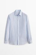 پیراهن زنانه یقه کلاسیک آبی روشن برند Massimo Dutti