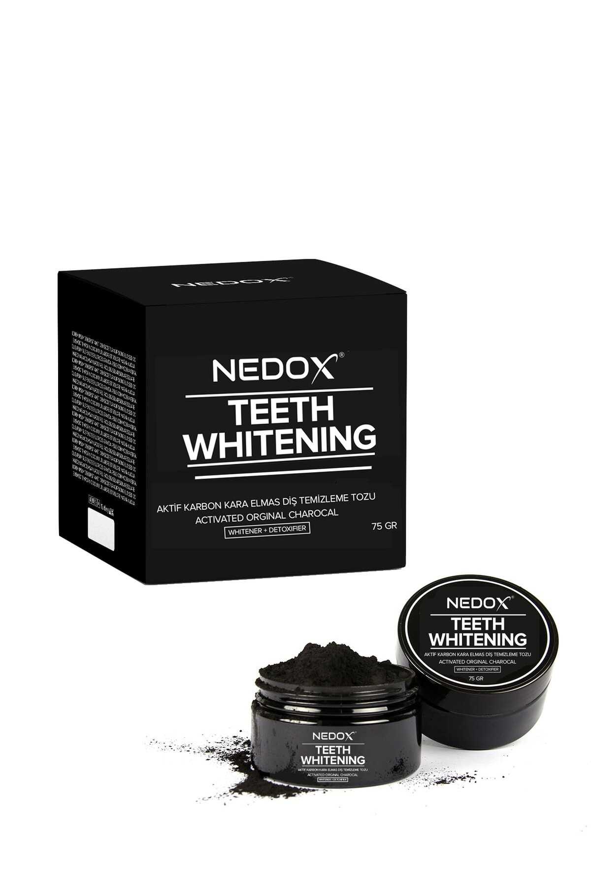 پودر ذغالی سفید کننده دندان مشکی 75 گرم برند NEDOX