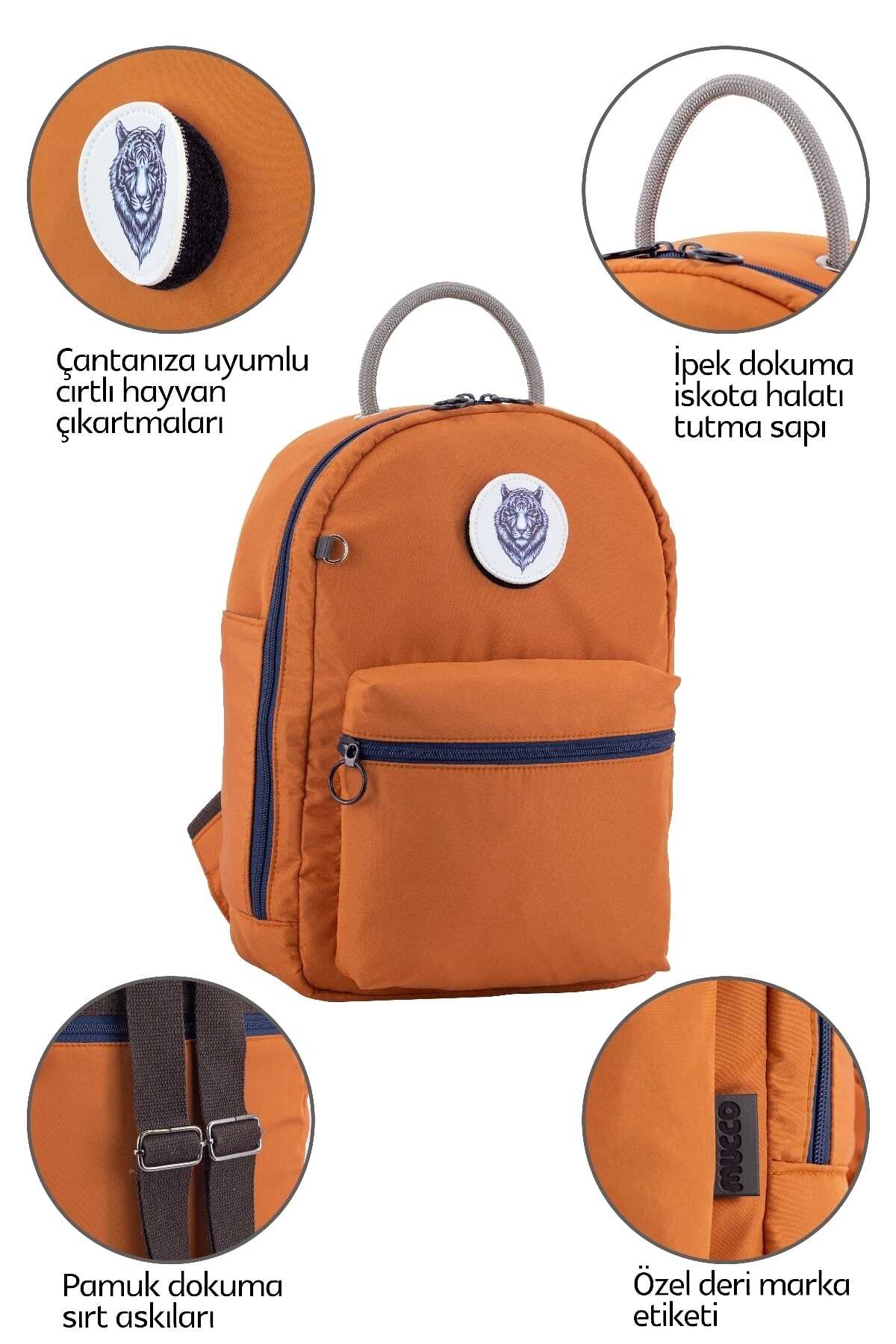 کیف لوازم کودک جیب بزرگ نارنجی برند MUCCO 