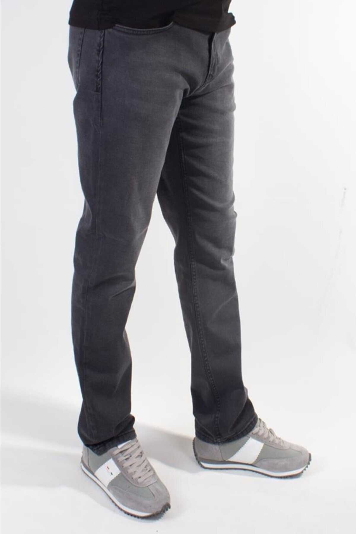 شلوار جین سایز بزرگ جیب دار مردانه خاکستری برند Big Jeans