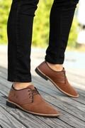 کفش آکسفورد جیر مردانه قهوه ای روشن برند Freemax 