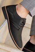 کفش آکسفورد طرح دار مردانه مشکی برند Freemax 