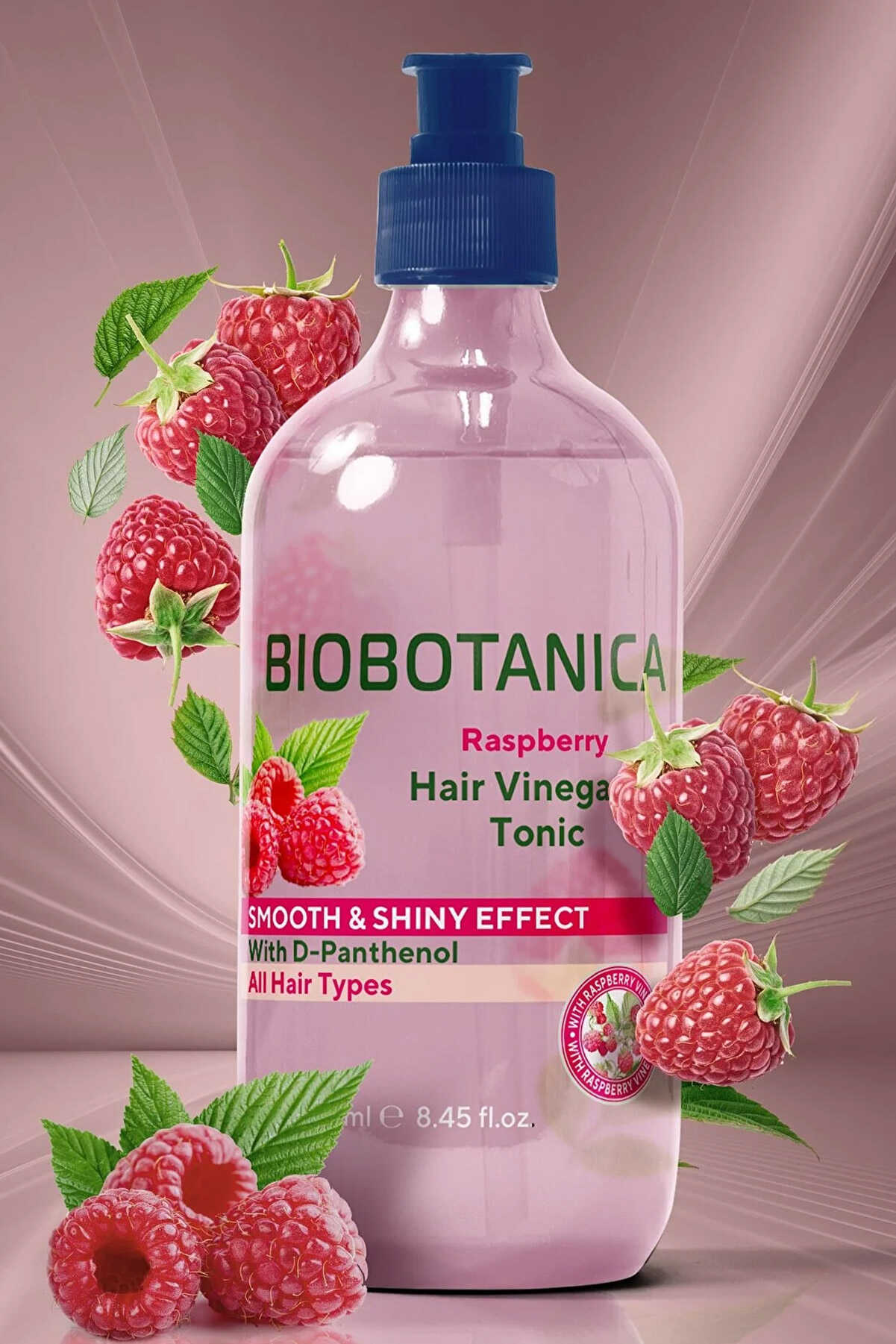 تونیک تقویت کننده مو سرکه تمشک 250 میلی لیتر برند Biobotanica