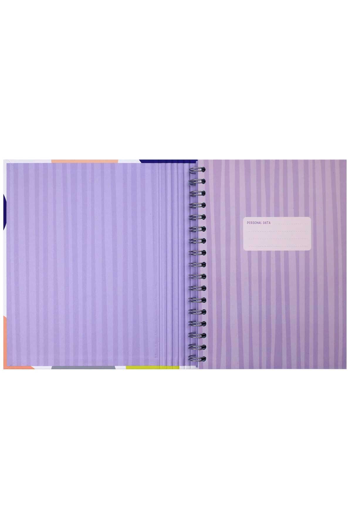 دفترچه یادداشت 16,5x22,5 سانتی طرح دار یاسی برند Victoria's Journals