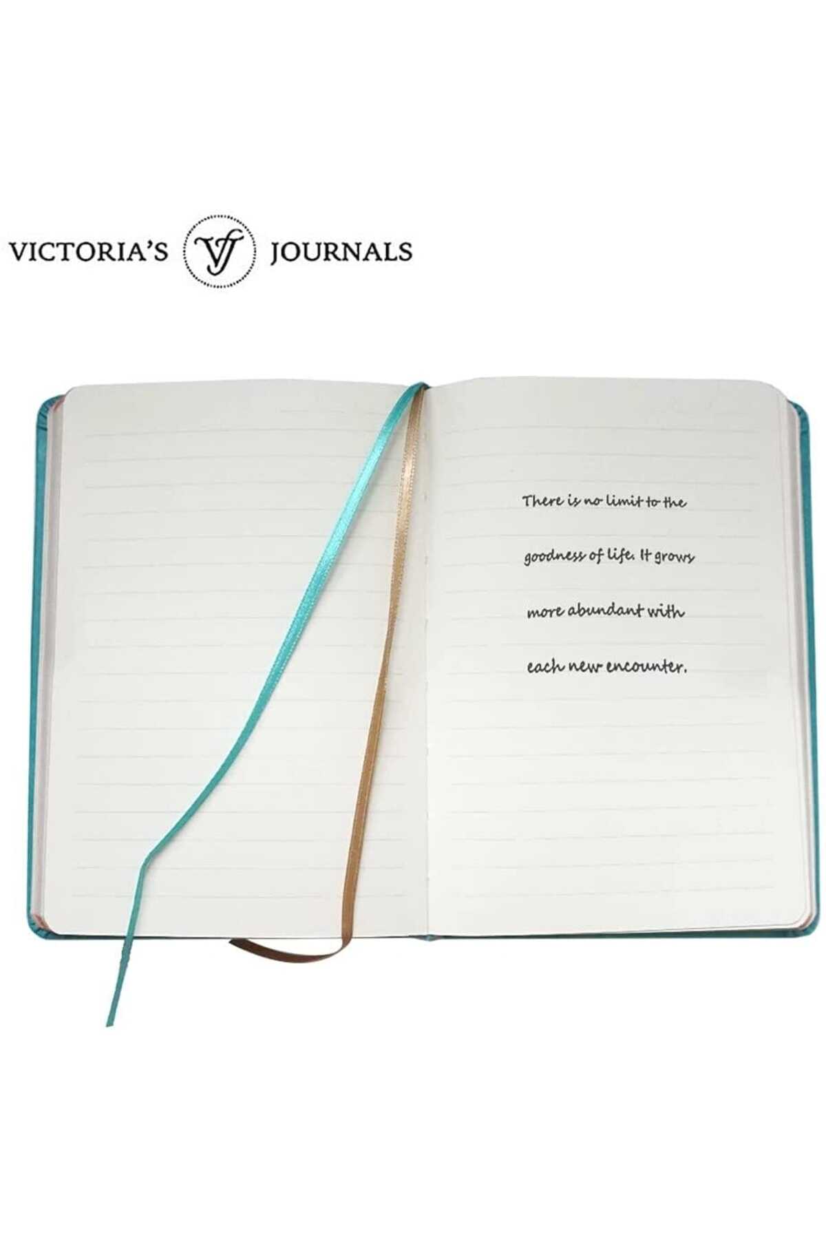 دفتر خاطرات طرح دار آبی برند Victoria's Journals 