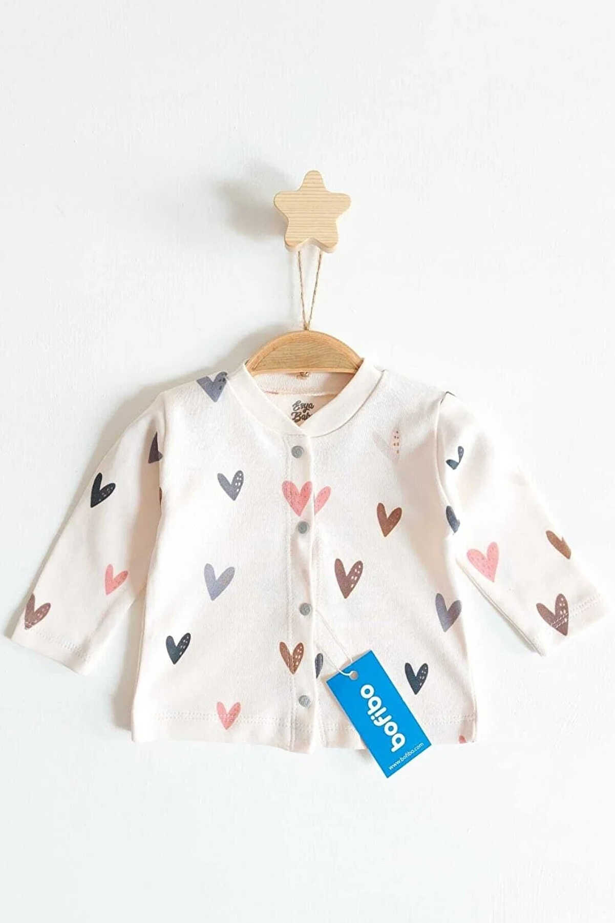 ست 5 تکه لباس طرح دار نوزاد دختر شیری برند bofibo