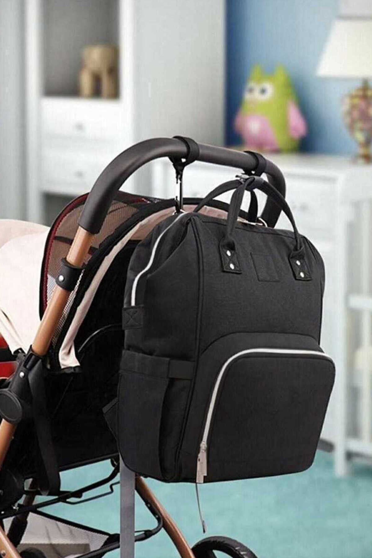 کیف دوکاره کمری - دستی لوازم مراقبت کودک مشکی 