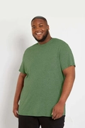 تیشرت ساده یقه گرد سایز بزرگ مردانه سبز برند Sandstone