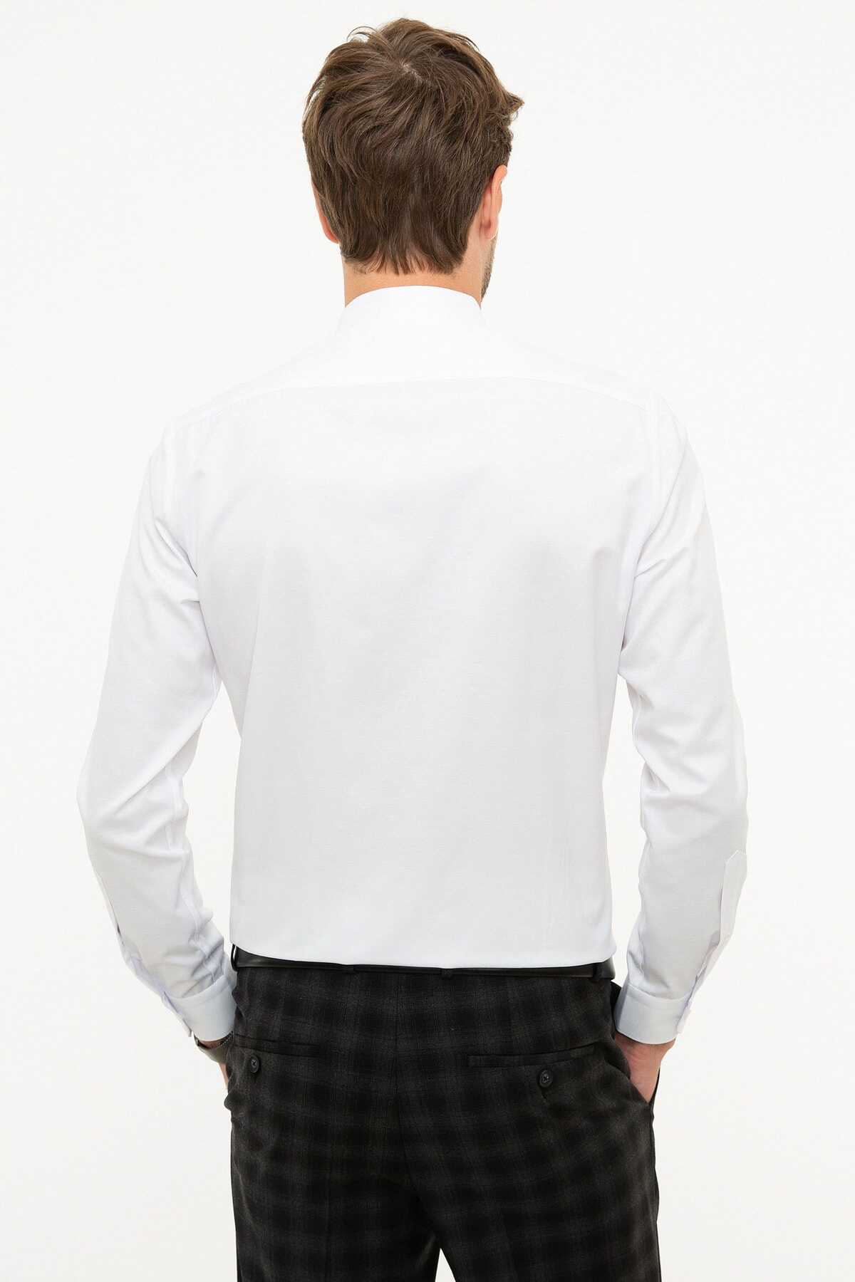 پیراهن مردانه ساده آستین بلند سفید برند Pierre Cardin