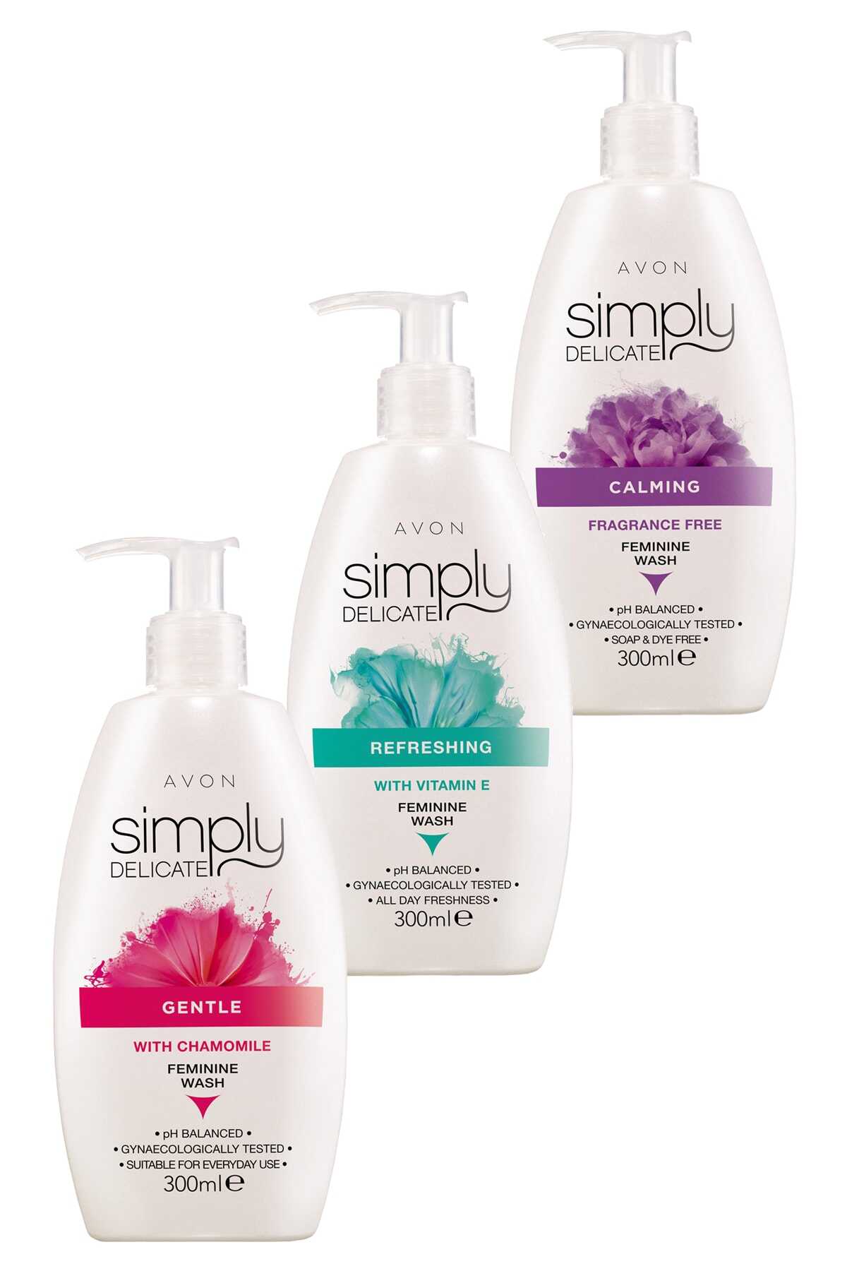 پک 3 عددی ژل بهداشتی بانوان 300 میل برند AVON 