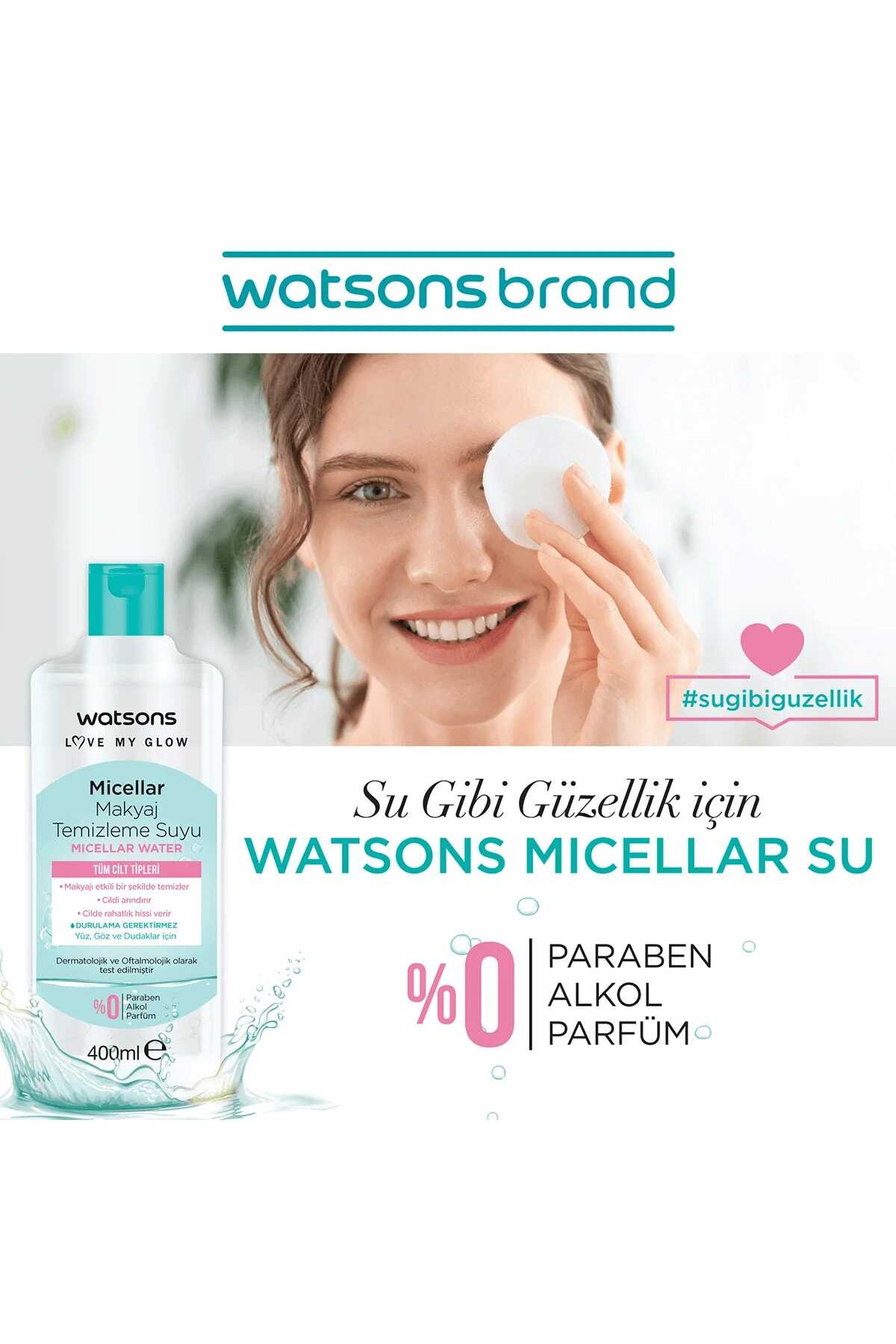 محلول پاک کننده آرایش میسلار مجموعه 2 عددی 400 میل برند Watsons 