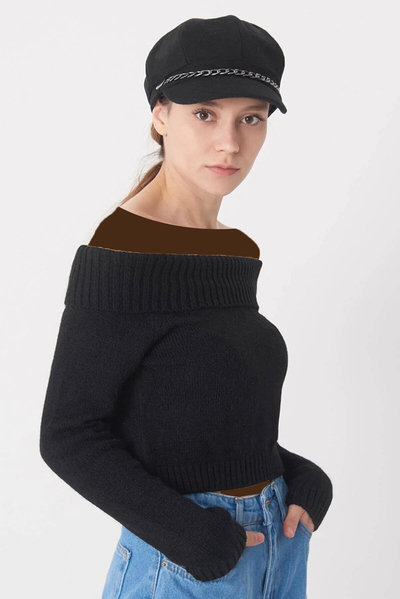 کلاه مدل ملوانی زنانه مشکی برند Addax 