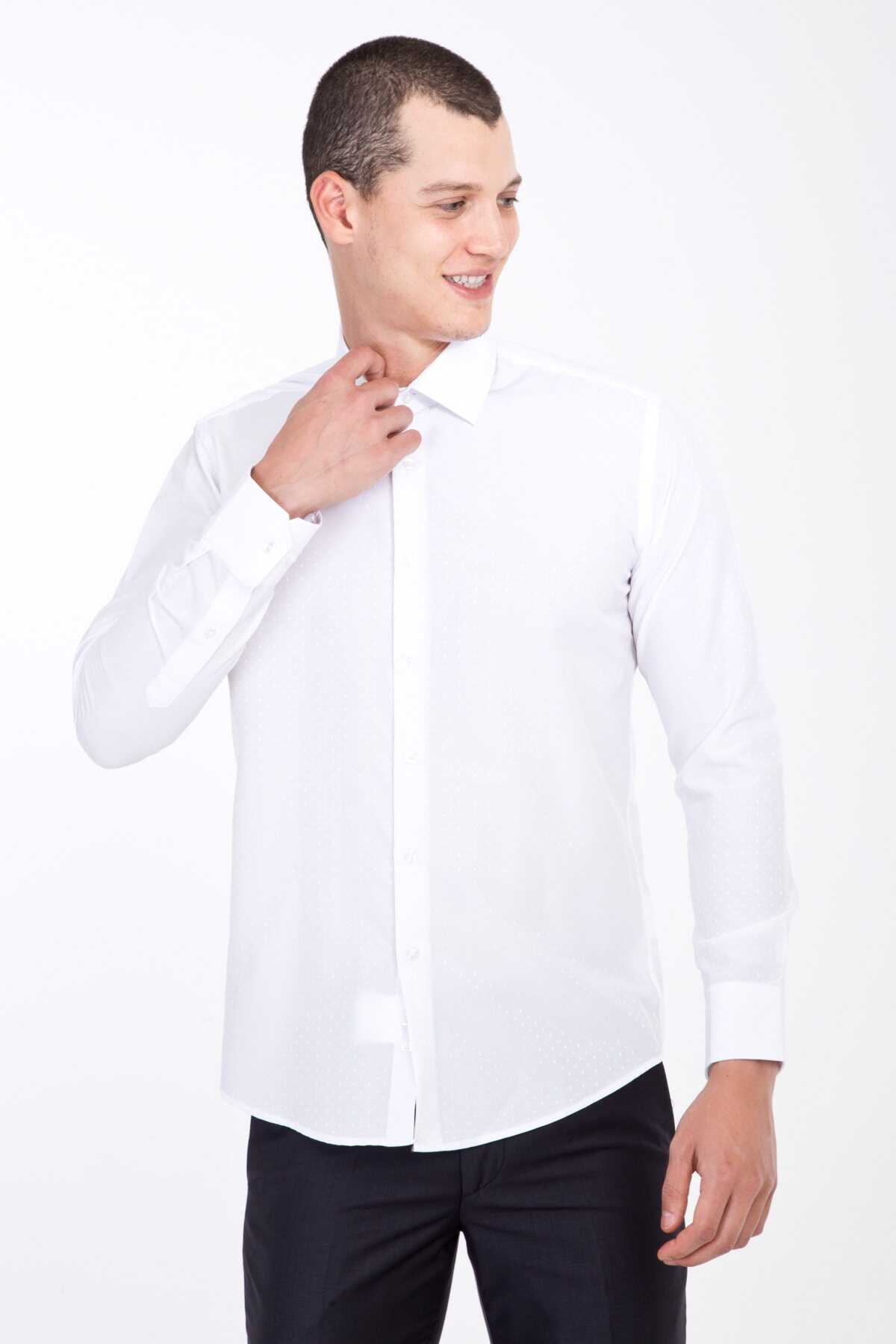 پیراهن کلاسیک مردانه سفید برند Kiğılı 