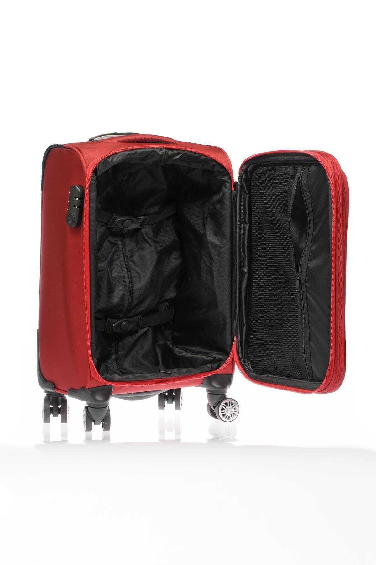 چمدان مسافرتی یونیسکس چرخ دار قرمز برند Fossil