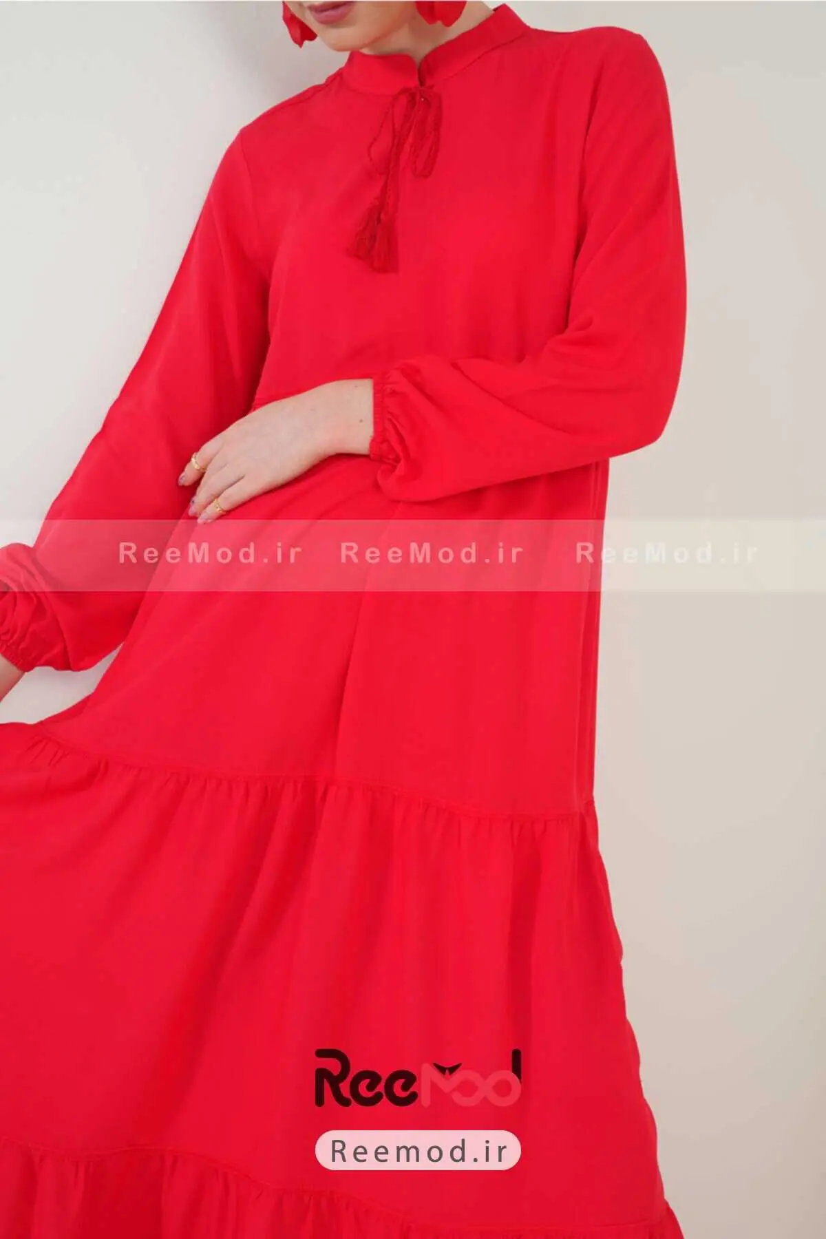 لباس زنانه بنددار قرمز برند Bigdart 