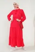 لباس زنانه بنددار قرمز برند Bigdart 