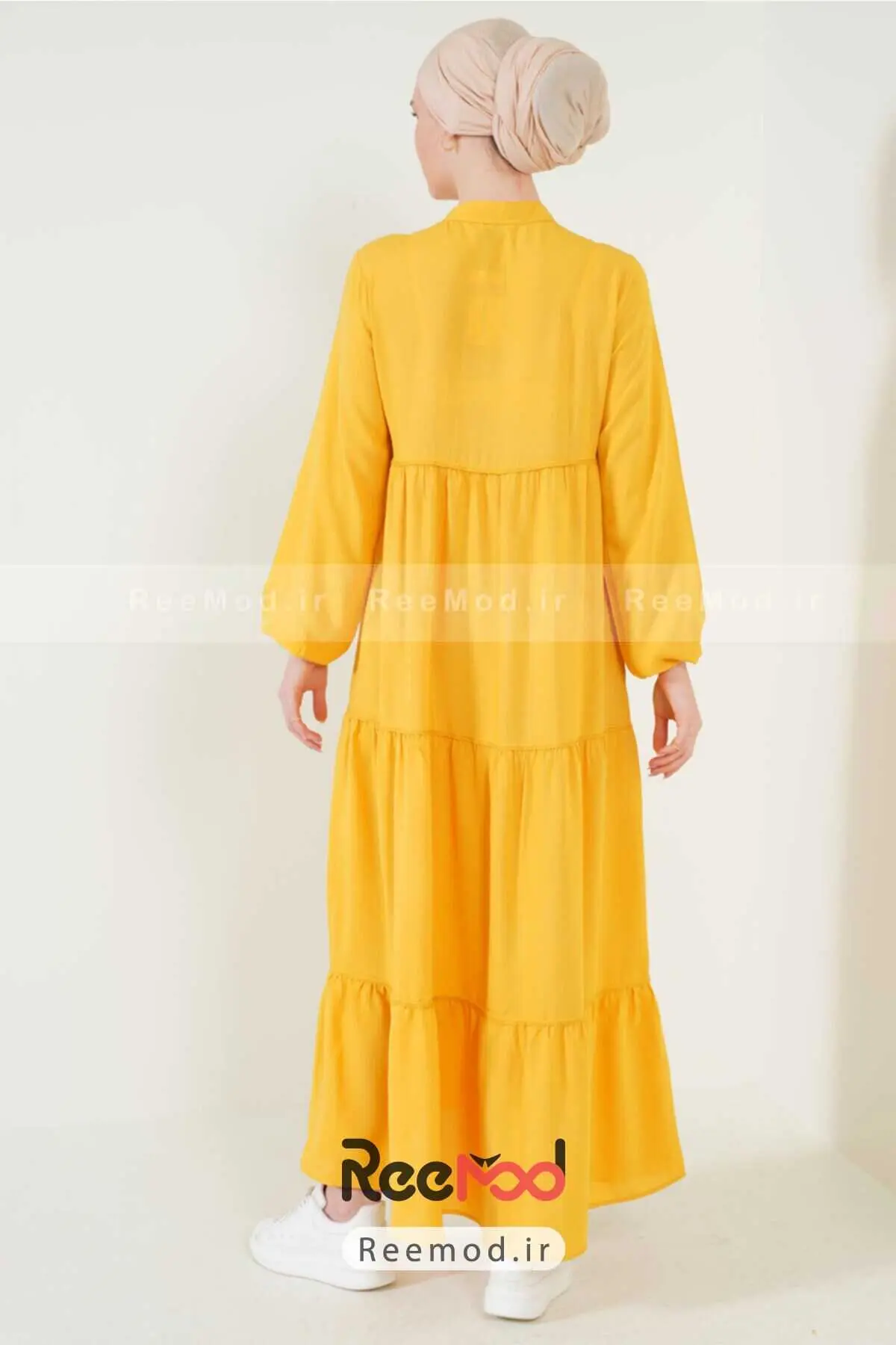 لباس زنانه بنددار  زرد برند Bigdart