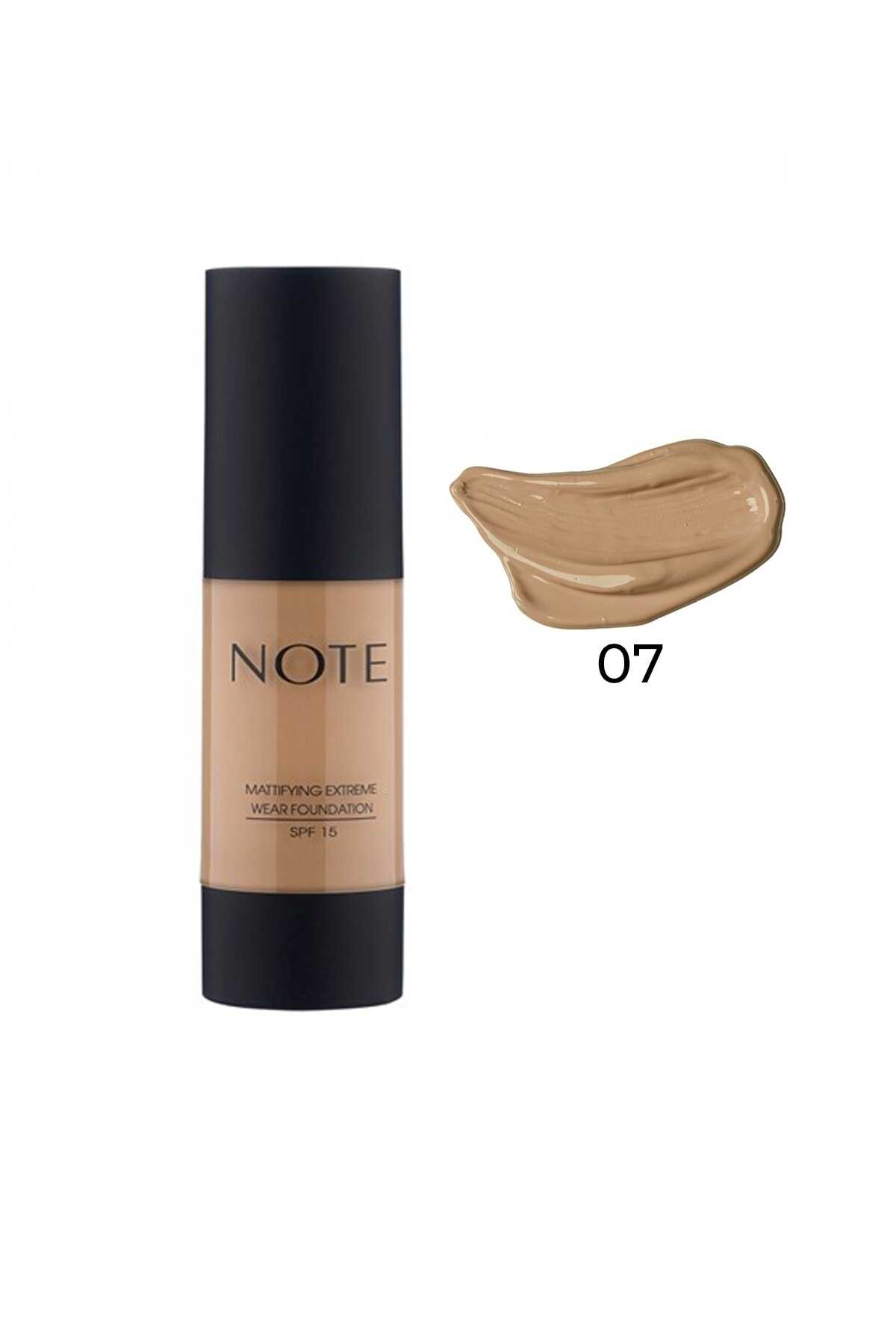 کرم پودر مات کننده SPF 15 کد 07 برند Note Cosmetics 