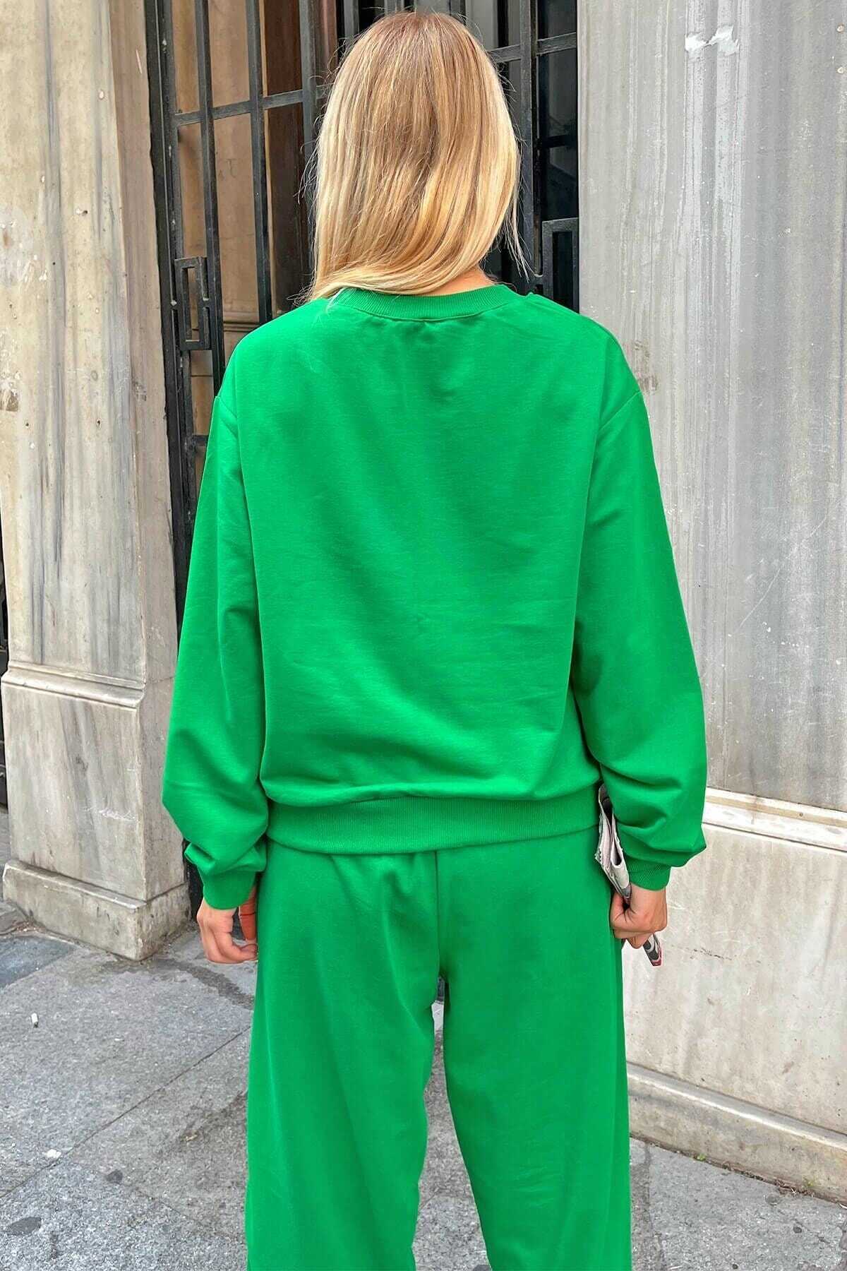 دورس یقه گرد چاپ دار زنانه سبز برند Swist 
