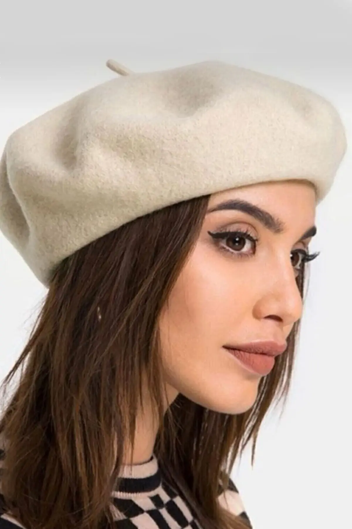 کلاه برت فرانسوی زنانه شیری