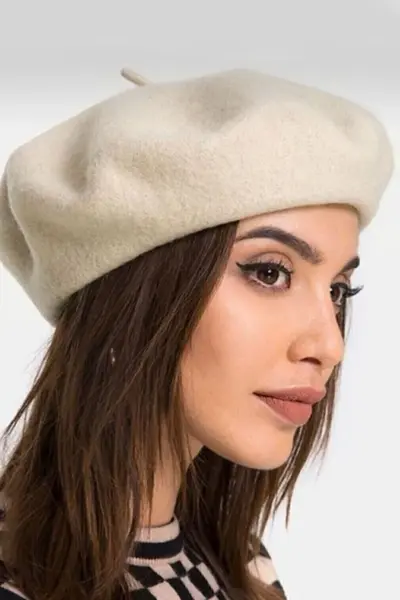 کلاه برت فرانسوی زنانه شیری