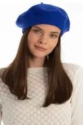 کلاه برت فرانسوی زنانه آبی کاربنی