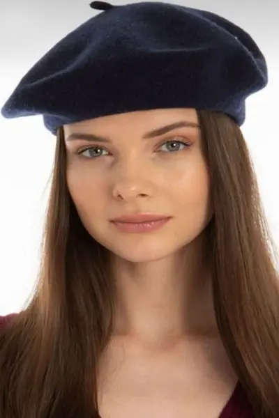 کلاه برت فرانسوی زنانه سرمه ای