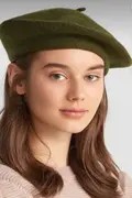 کلاه برت فرانسوی زنانه زیتونی