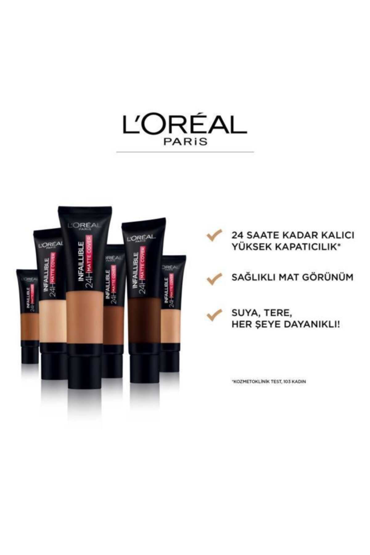 کرم پودر مات 24 ساعته ضد آب کد 110 برند L'Oreal Paris 