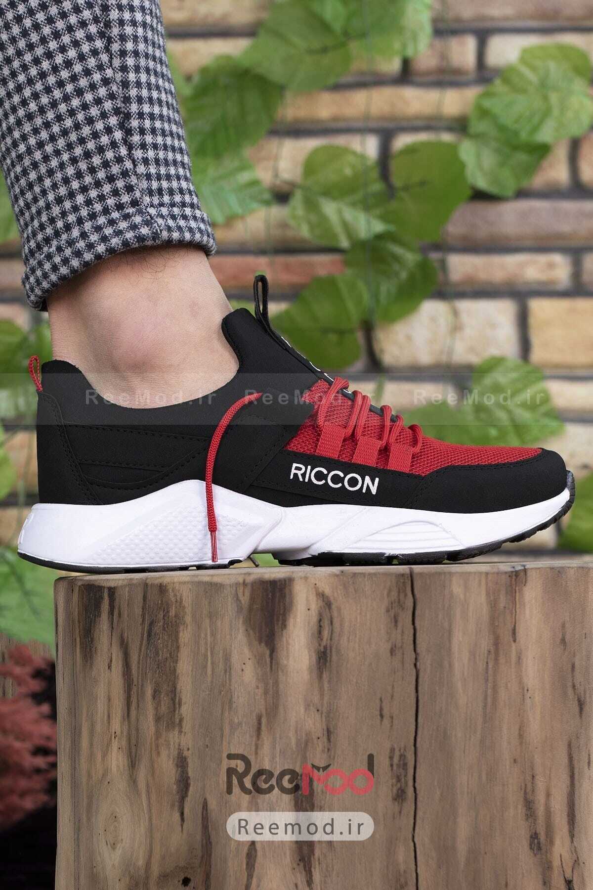 کفش ورزشی یونیسکس مشکی قرمز  برند Riccon 