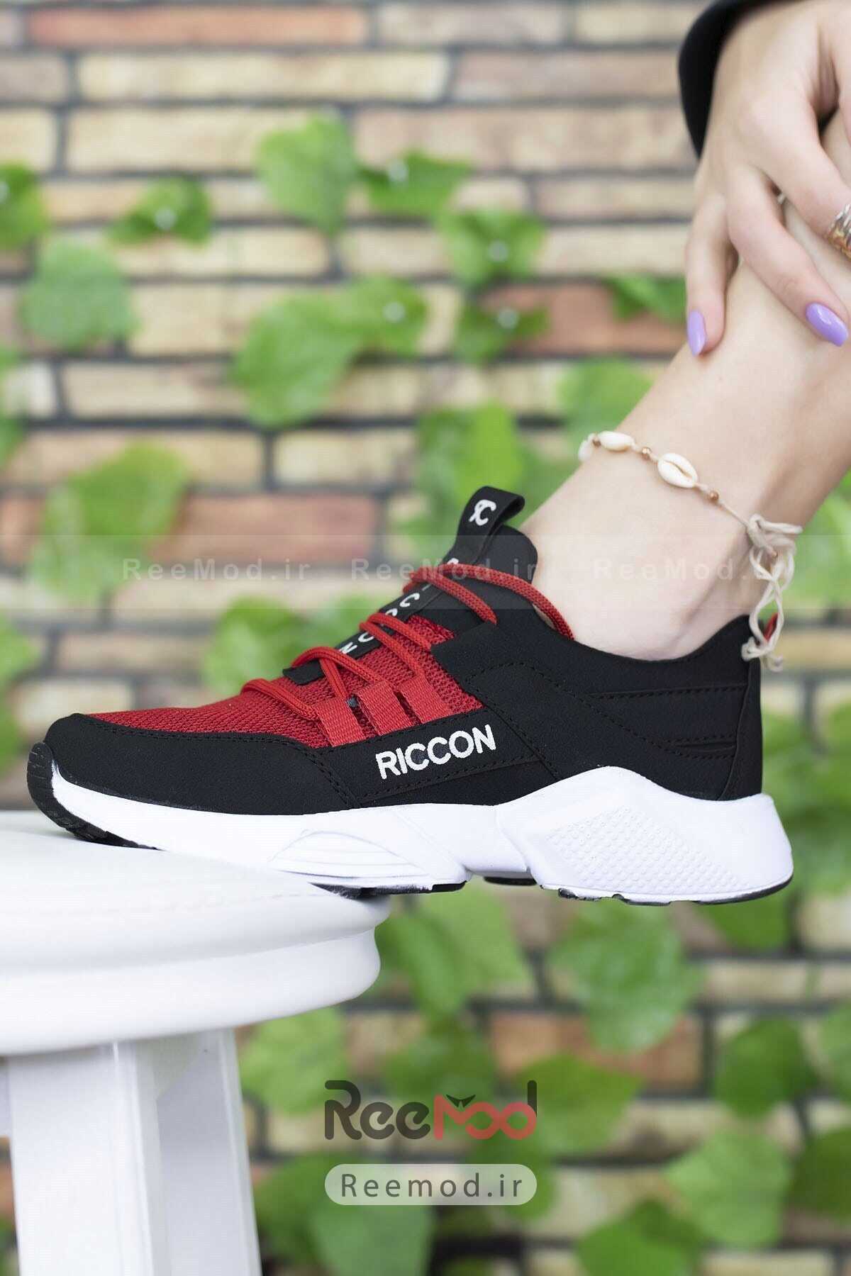 کفش ورزشی یونیسکس مشکی قرمز  برند Riccon 
