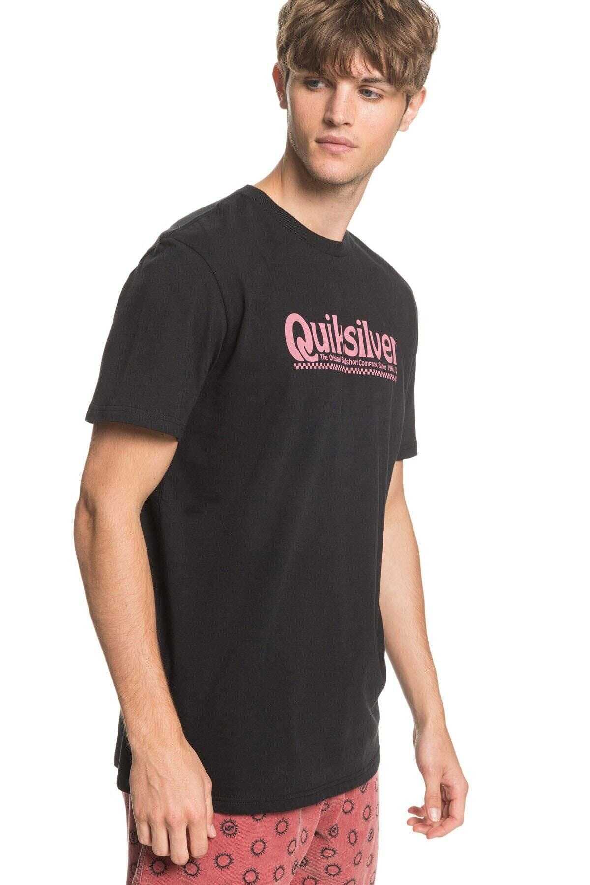 تیشرت یقه گرد چاپ دار مردانه مشکی برند Quiksilver 
