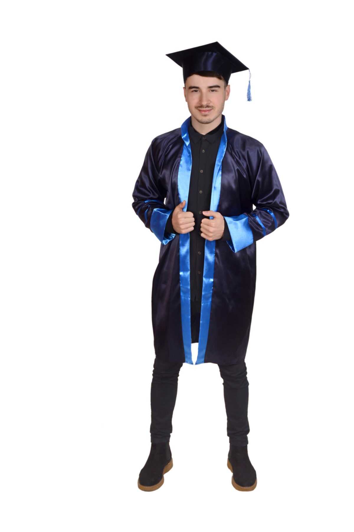 لباس فارغ التحصیلی مردانه سرمه ای آبی برند Nüans Mezuniyet