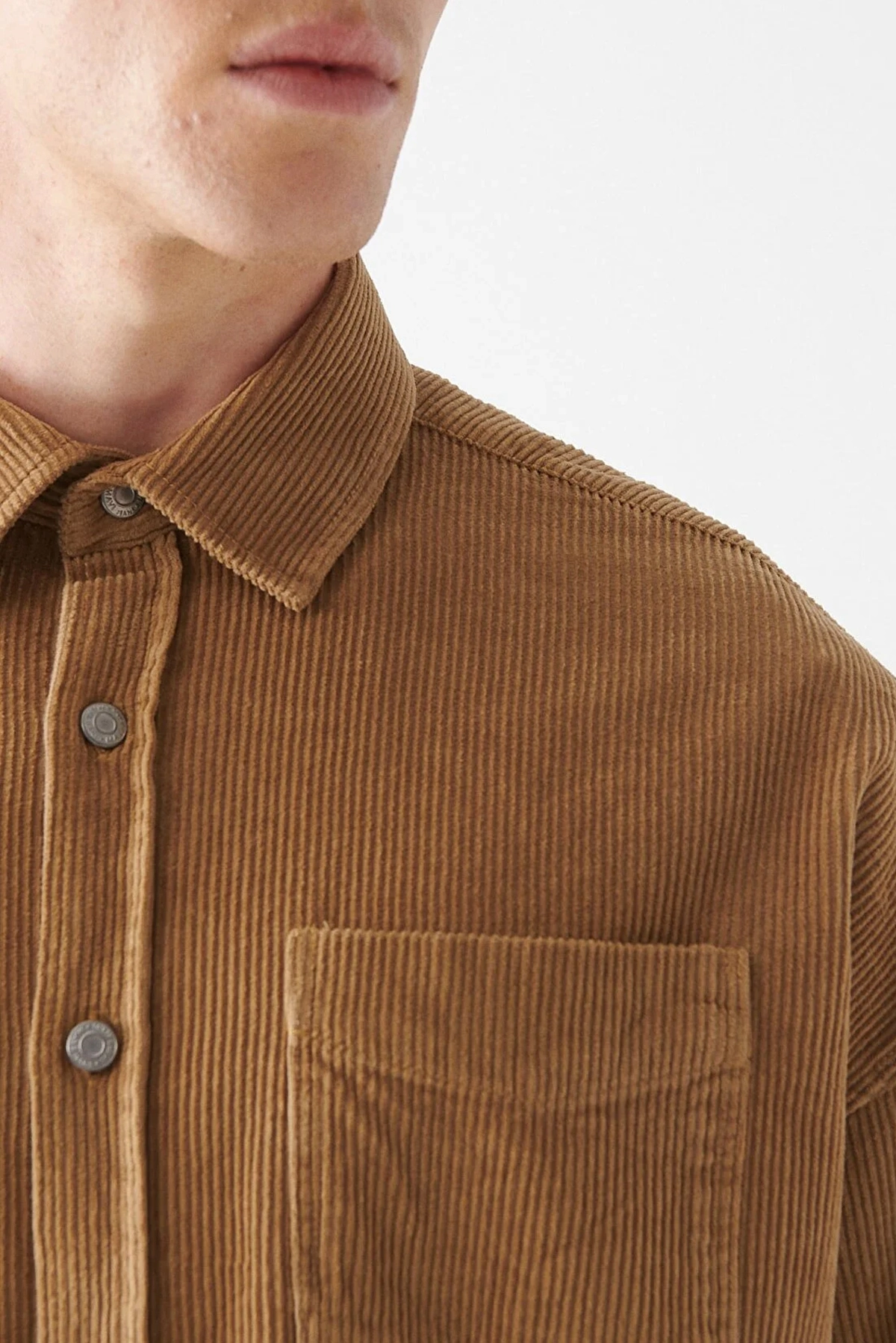 پیراهن مخمل کبریتی مردانه قهوه ای روشن برند Mavi