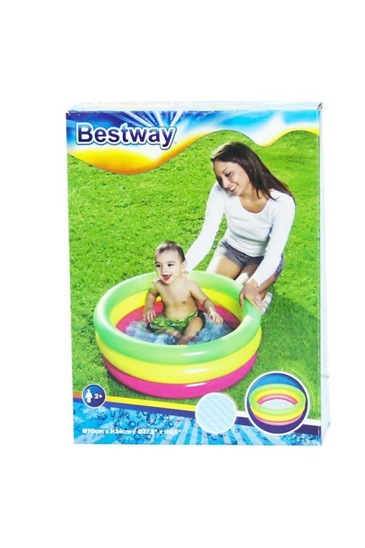 استخر بادی کودک 3 حلقه چند رنگ برند BESTWAY 