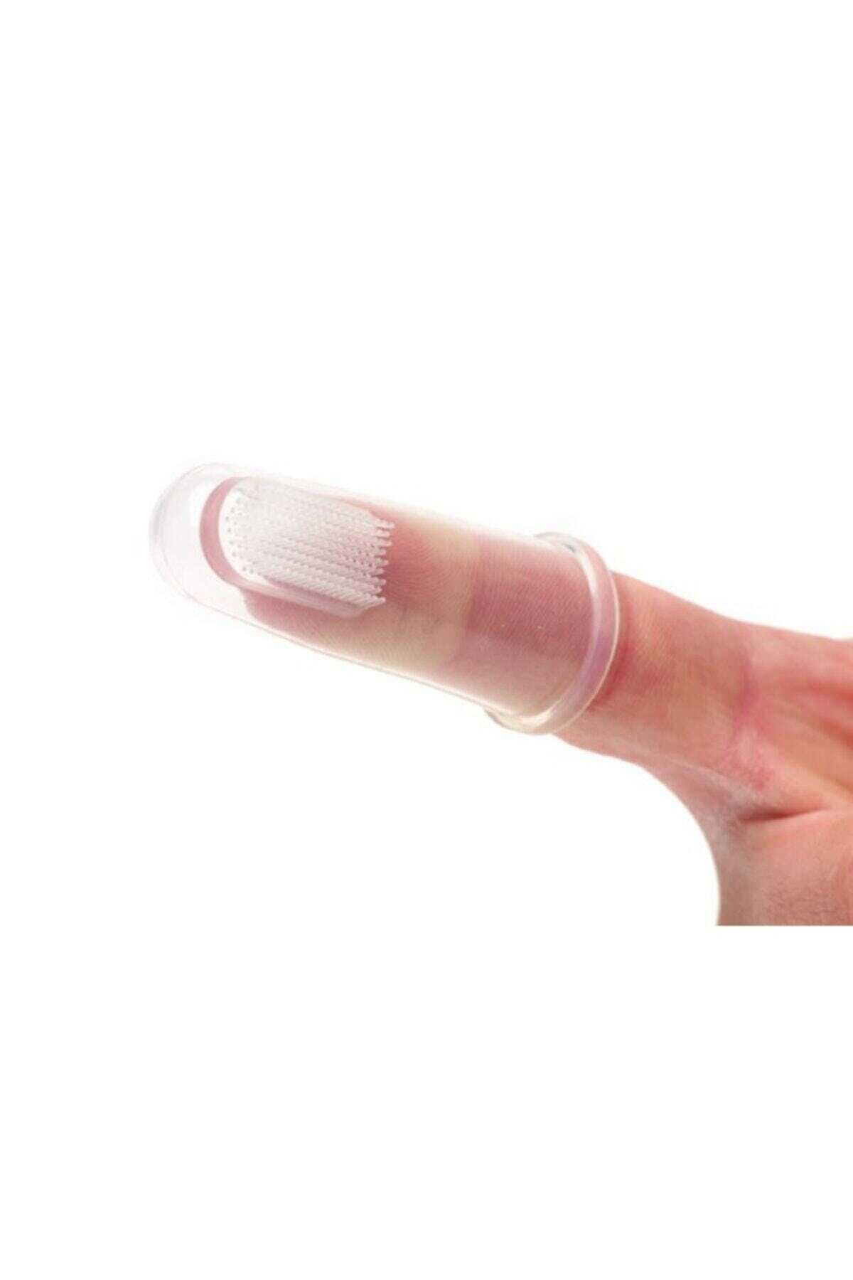 مسواک انگشتی سیلیکونی کودک زیر 2 سال مجموعه 2 عددی بی رنگ برند Dentinox 
