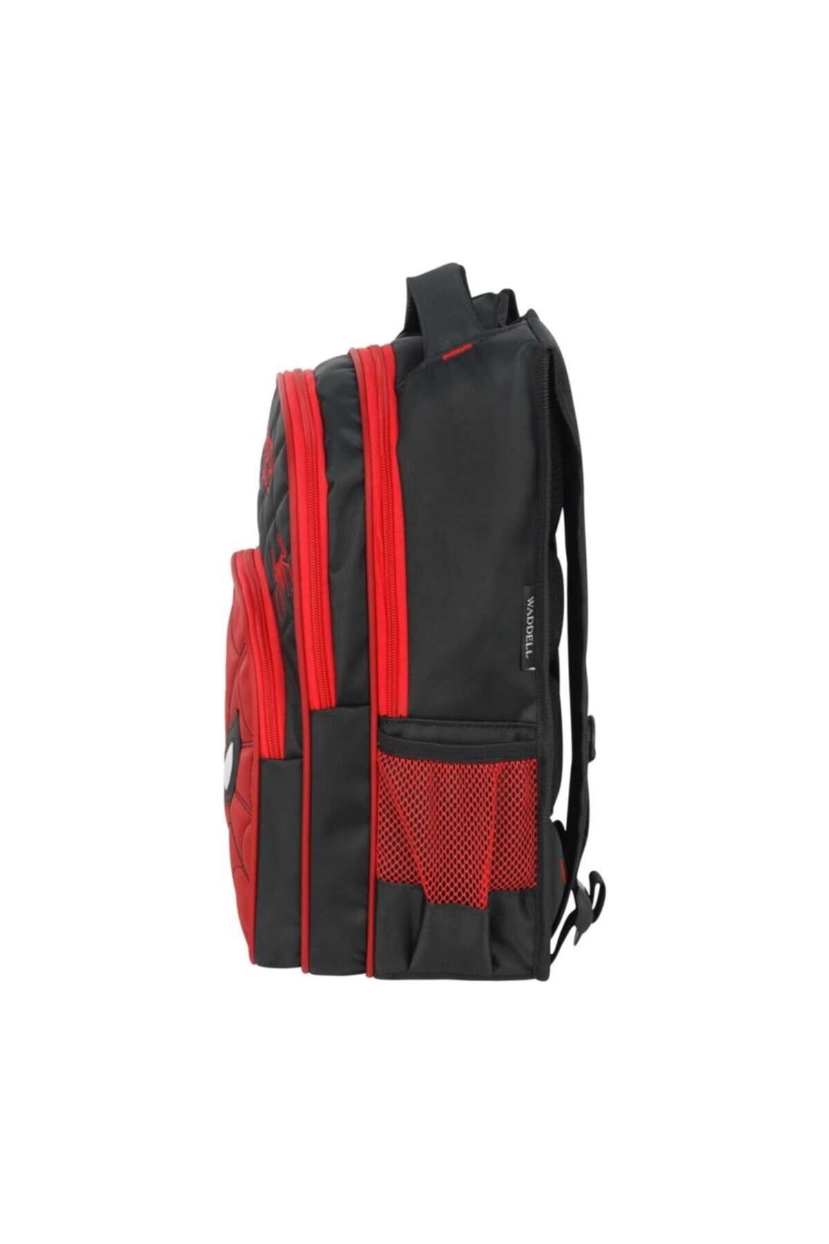 کیف پسرانه دبستانه طرح دار قرمز برند Waddell