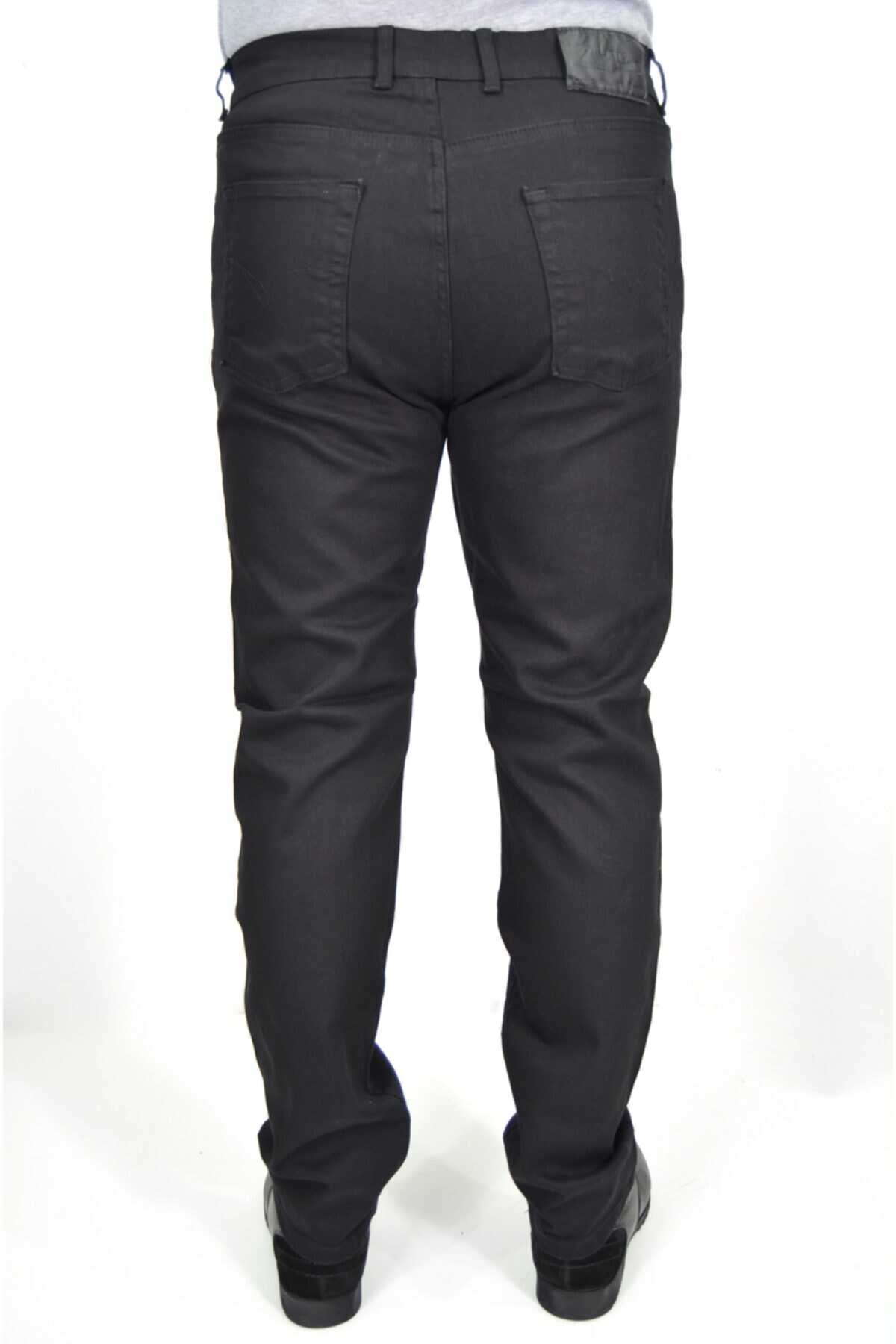 شلوار جین مردانه سایز بزرگ فاق بلند مشکی برند ds danlıspor