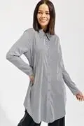پیراهن راه راه زنانه خاکستری برند Muni Muni 