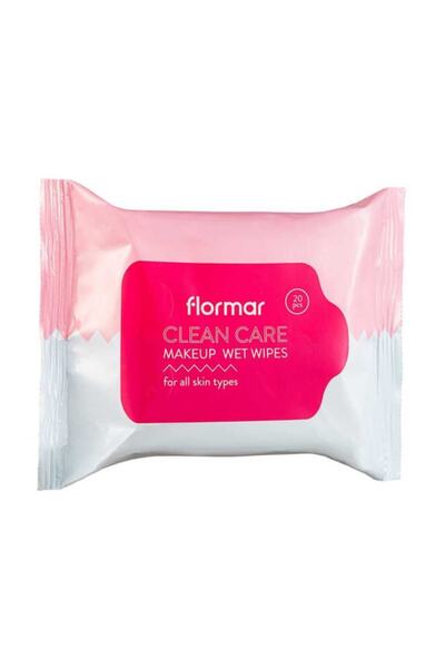 دستمال مرطوب پاک کننده آرایش بسته 20 عددی برند Flormar 